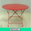 Simple Cheap Red Outdoor Round Table for Outdoor Living